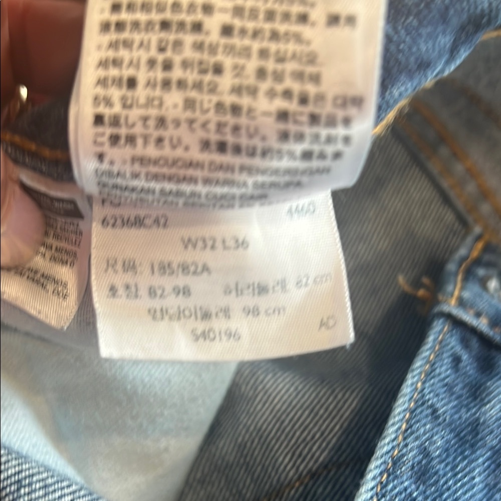 Levi's Blue Straight Jeans Classic Style - Picture 2 of 4
